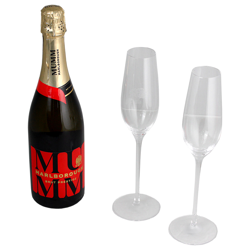Champagne Flute Gift Set – Glassware – The Range – available in Black – thumbnail 4 of 7