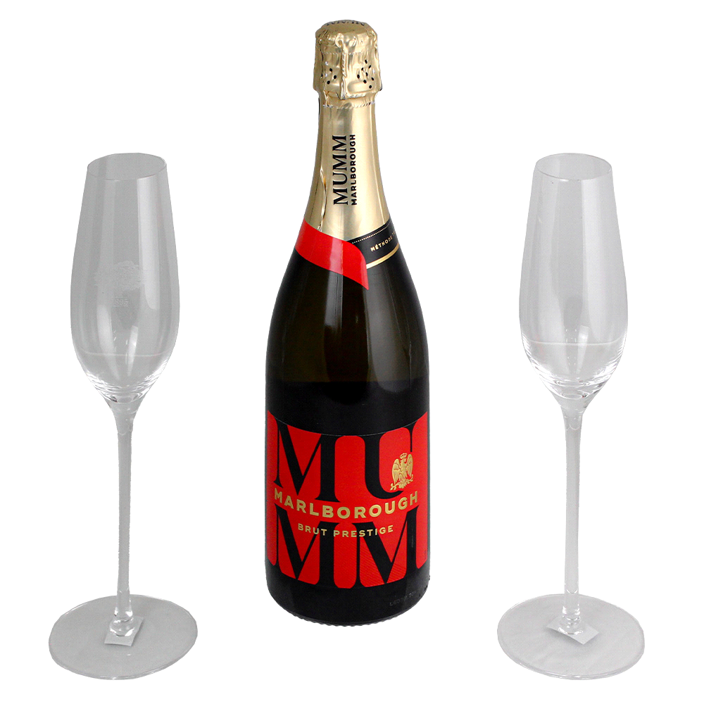 Champagne Flute Gift Set – Glassware – The Range – available in Black – thumbnail 2 of 7