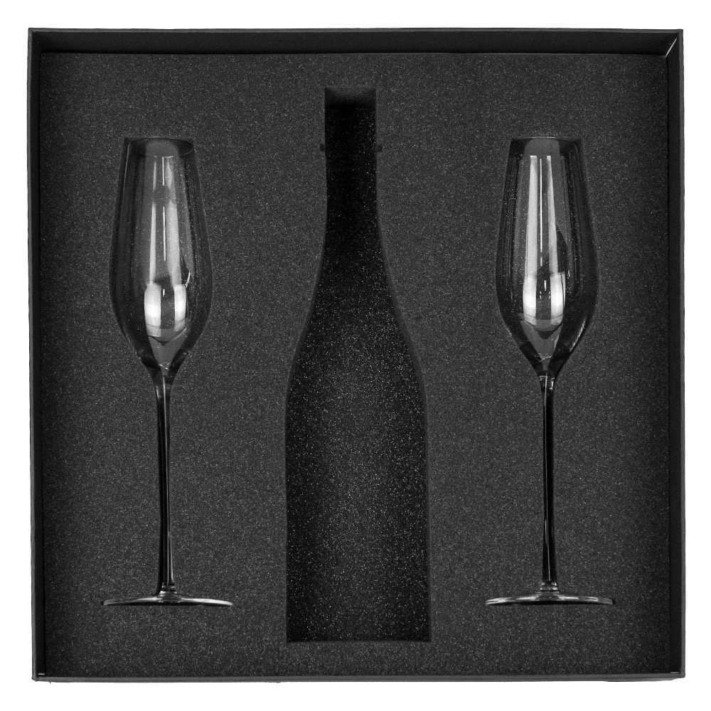 Champagne Flute Gift Set – Glassware – The Range – available in Black – thumbnail 6 of 7