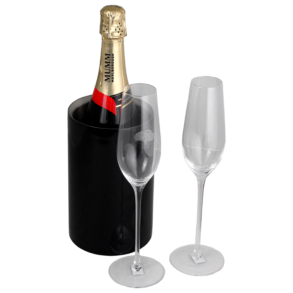 Champagne Flute Gift Set – Glassware – The Range – available in Black – thumbnail 5 of 7