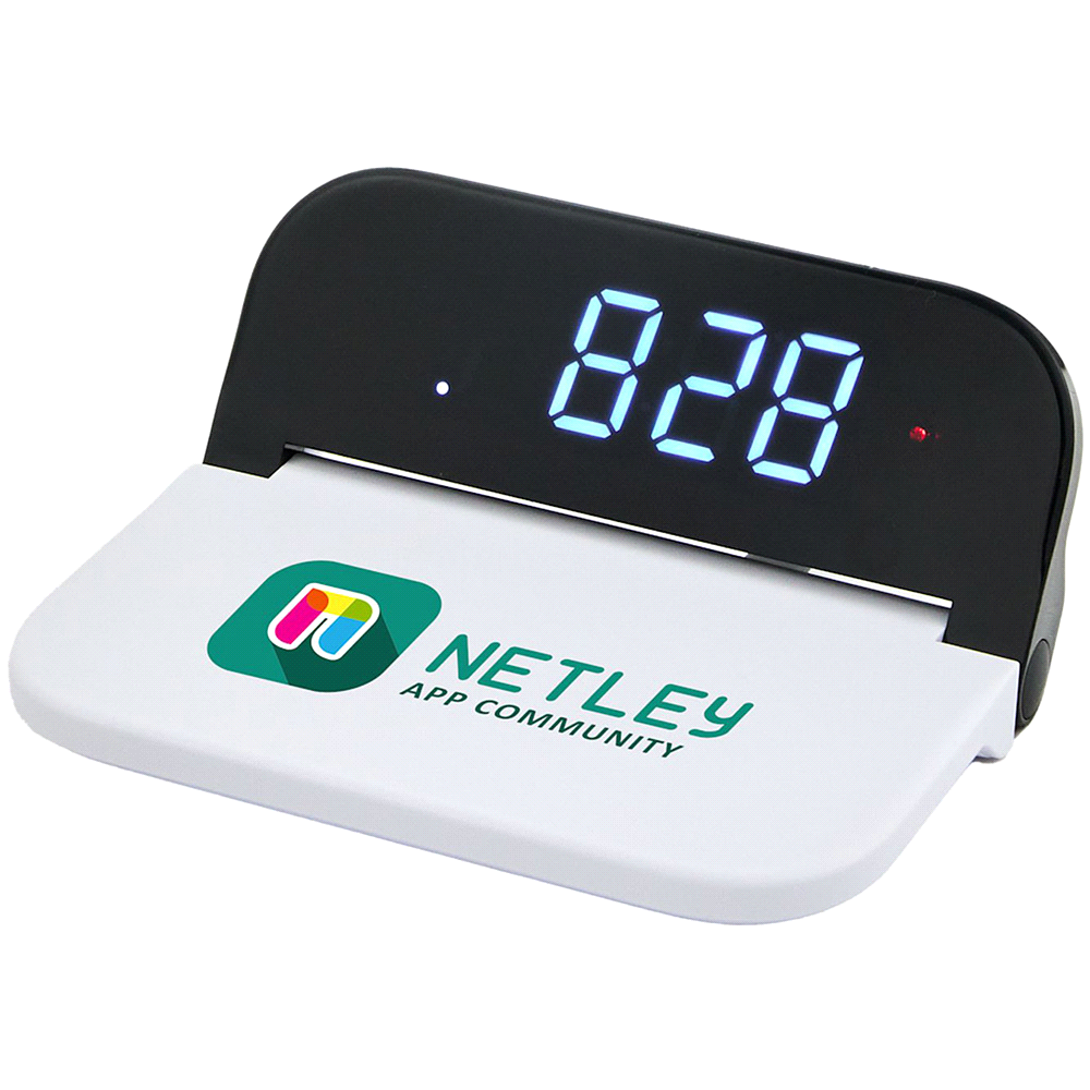 Digital Power Clock 15W Wireless Charger – Calculators – The Range – available in White – thumbnail 5 of 5