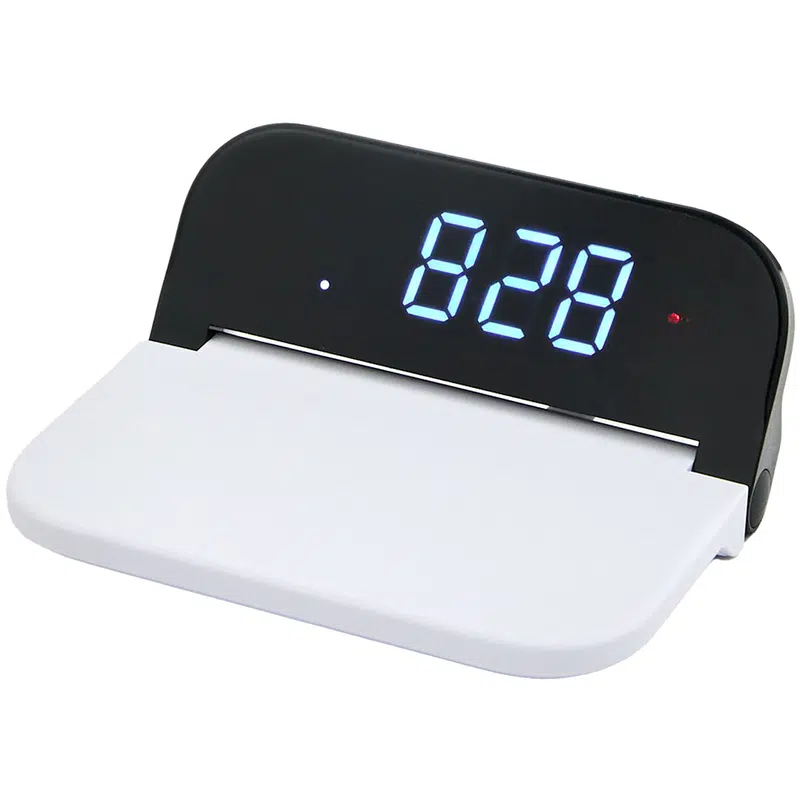 Digital Power Clock 15W Wireless Charger – Calculators – available in white colour