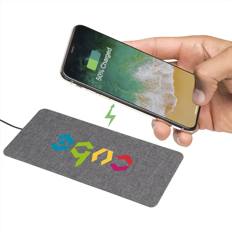 Ultra Thin Fabric Wireless Charging Pad – Wireless Chargers – available in grey colour