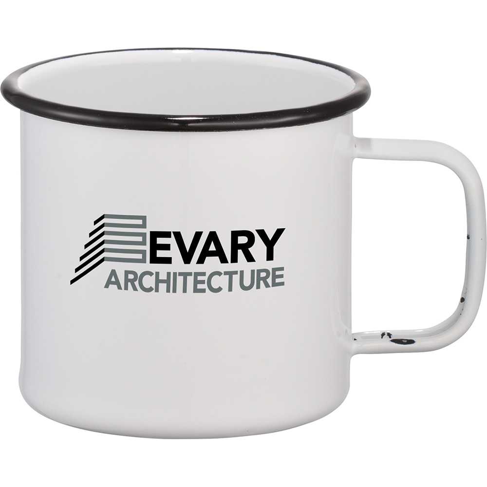 Enamel Metal Cup 500ml – Mugs – The Range – available in Black, White – thumbnail 16 of 17