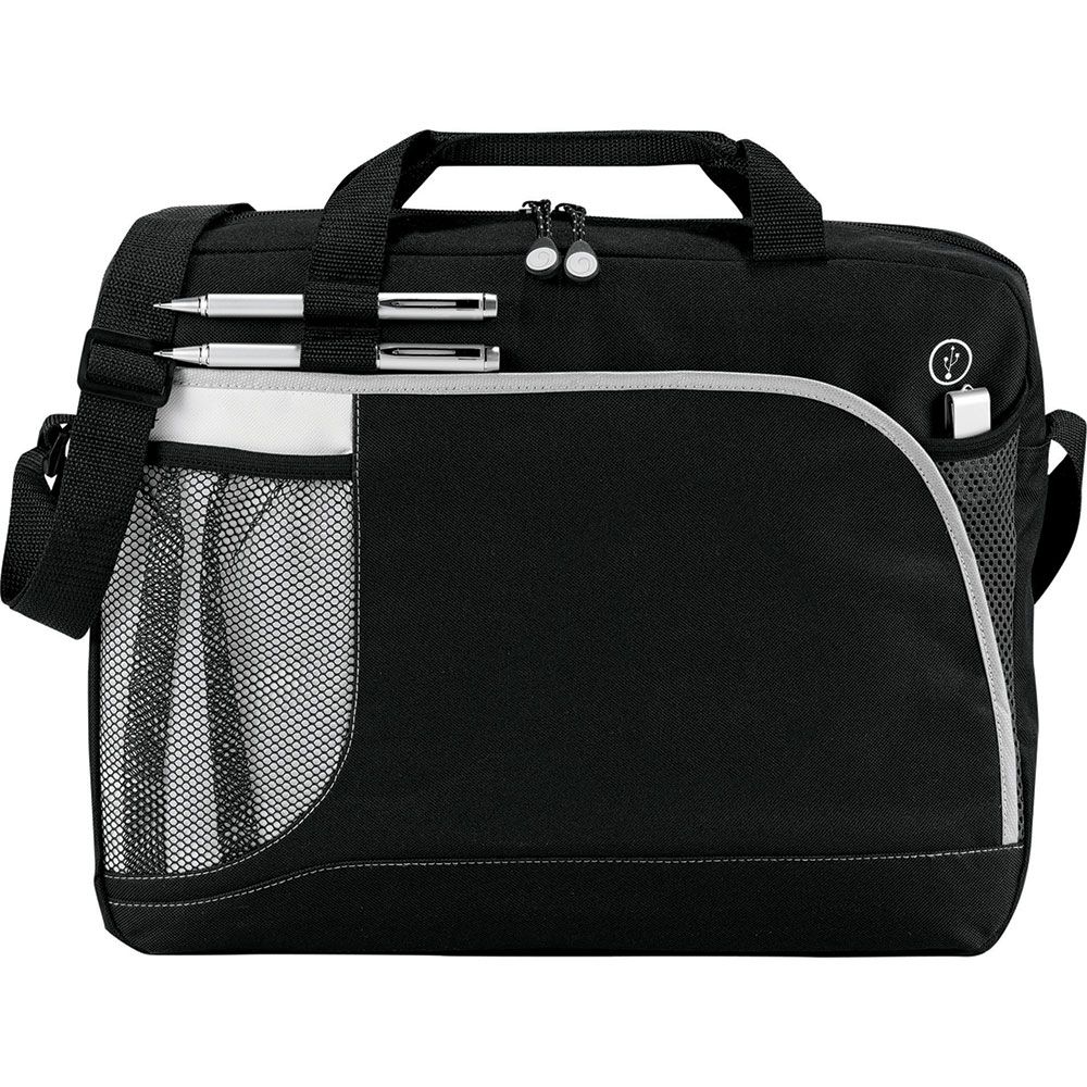 Crunch Briefcase 9L – Satchels – The Range – available in Black – thumbnail 1 of 6