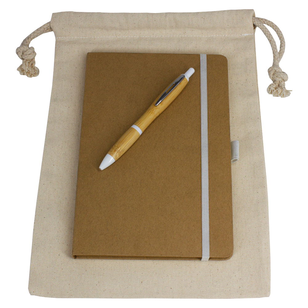 Gift Set - Drawstring Bag + JournalBook + Pen – Drawstring Bags – The Range – available in Black, Blue, Red, White – thumbnail 7 of 7
