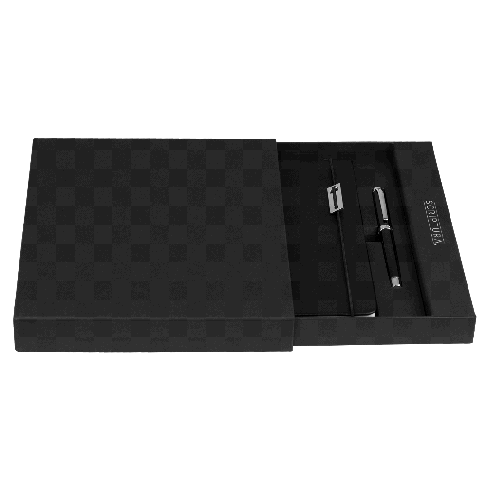 Scriptura Legato Notebook & Pen – Gift Sets – The Range – available in Black – thumbnail 13 of 15