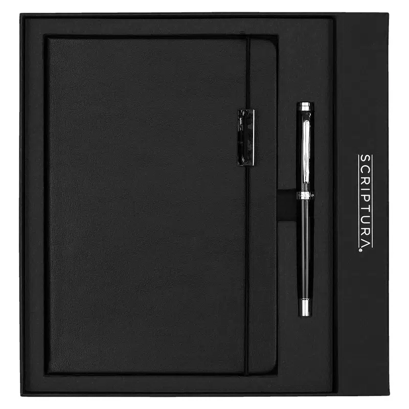 Scriptura Legato Notebook & Pen – Gift Sets – available in black colour