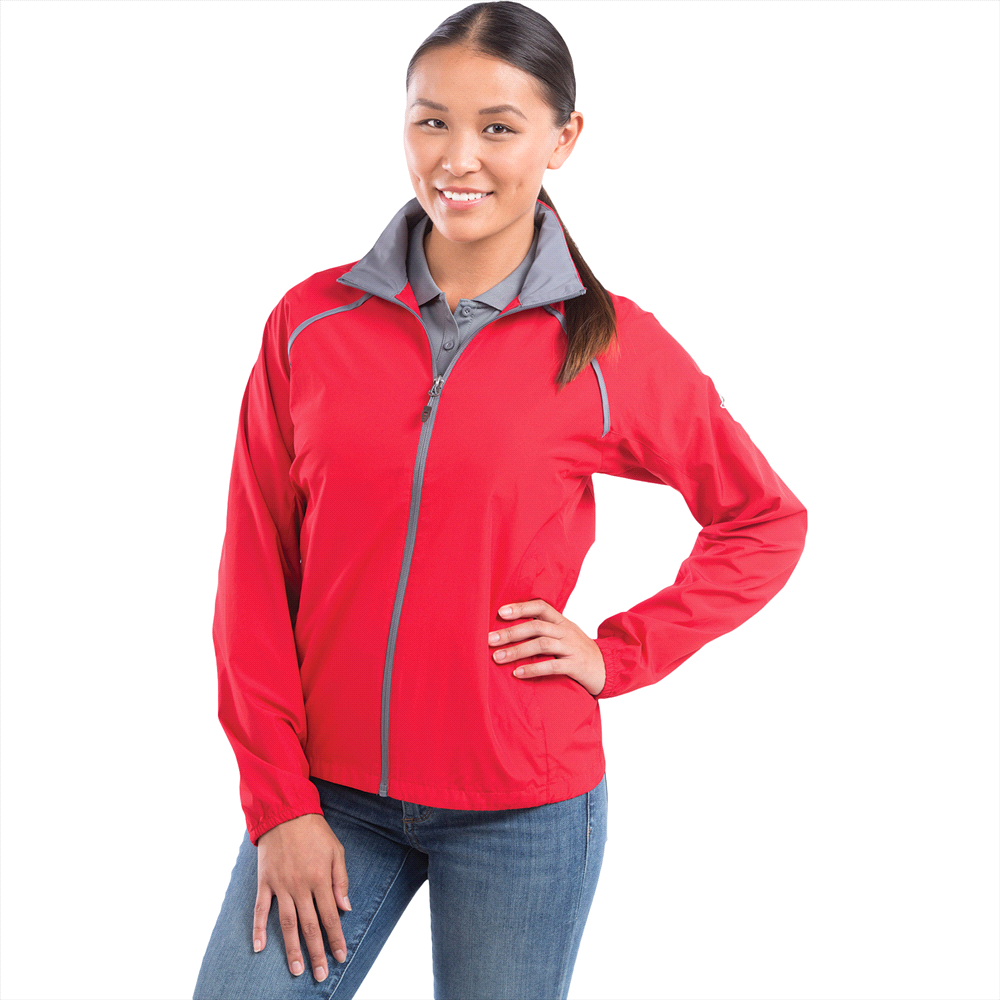Egmont Packable Jacket - Womens – Jackets – Apparel Range – available in Aspen Blue/Steel Grey, Black/Steel Grey, Grey Storm/Steel Grey, Hi-Liter Green/Steel Grey and 3 more – thumbnail 3 of 25