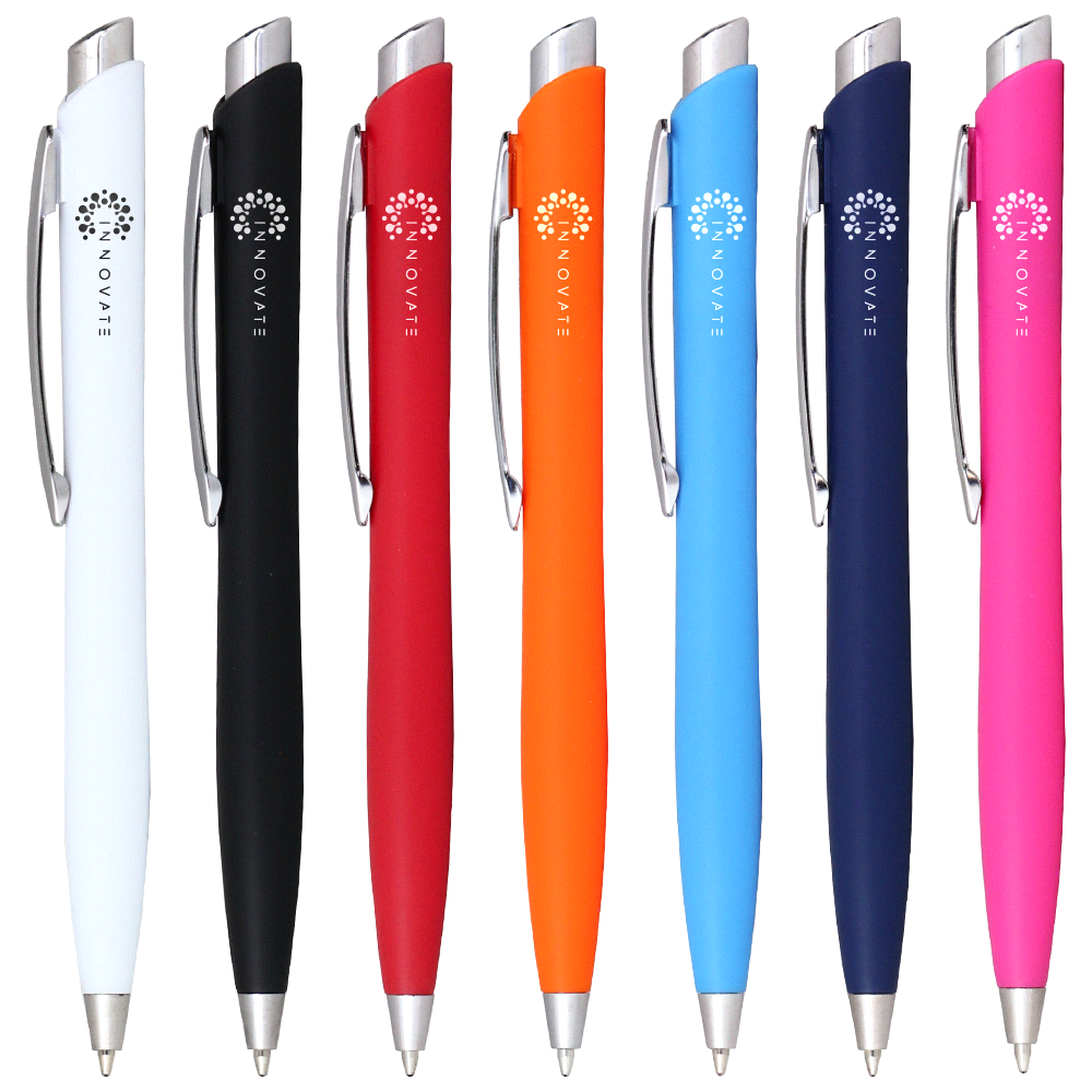 Odin Click Action Ballpoint Pen – Metal Pens – The Range – available in Black, Navy, Orange, Pink and 1 more – thumbnail 2 of 24