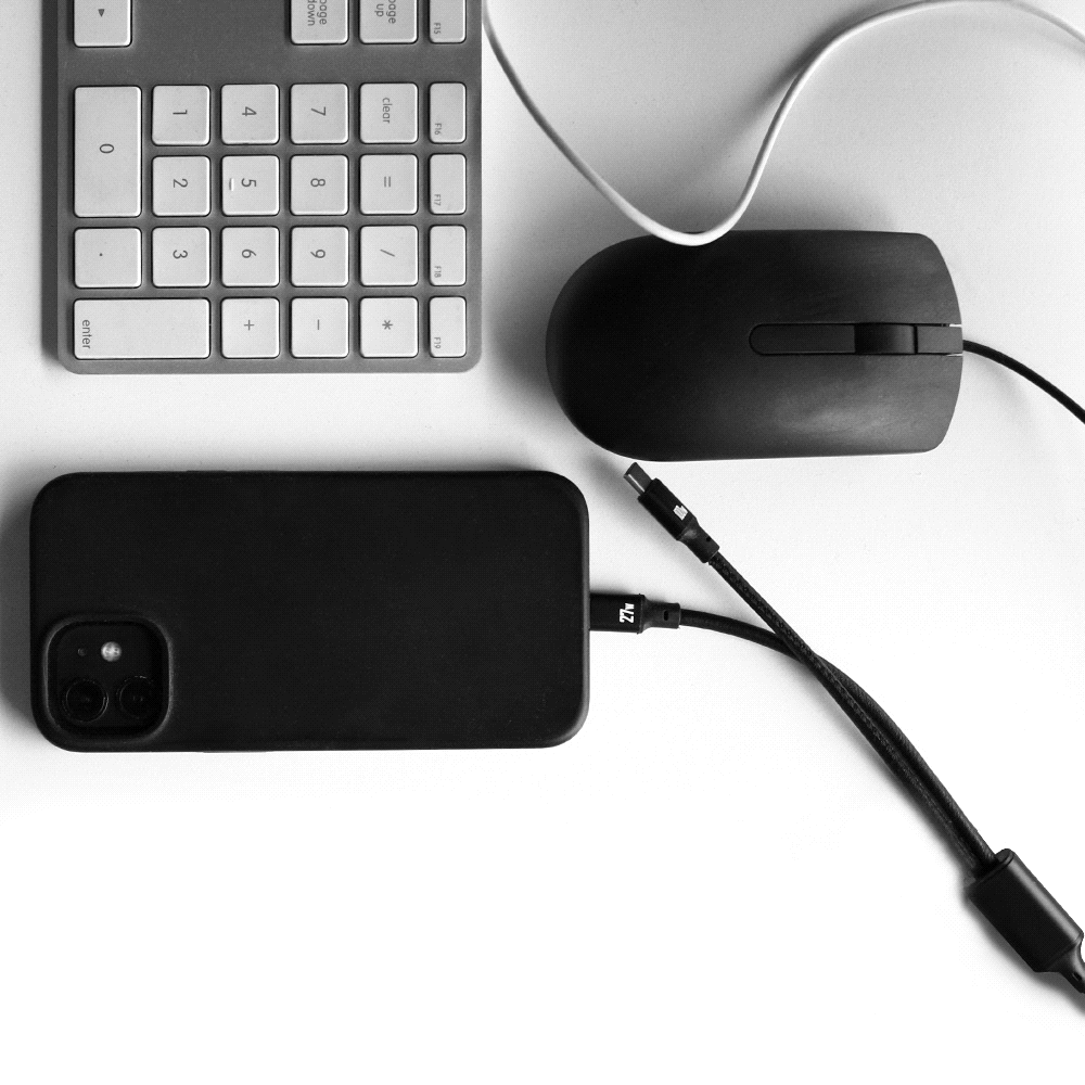 120cm 4 in 1 Fast Charging Data Transfer Cable – Desk Accessories – The Range – available in Black – thumbnail 3 of 9