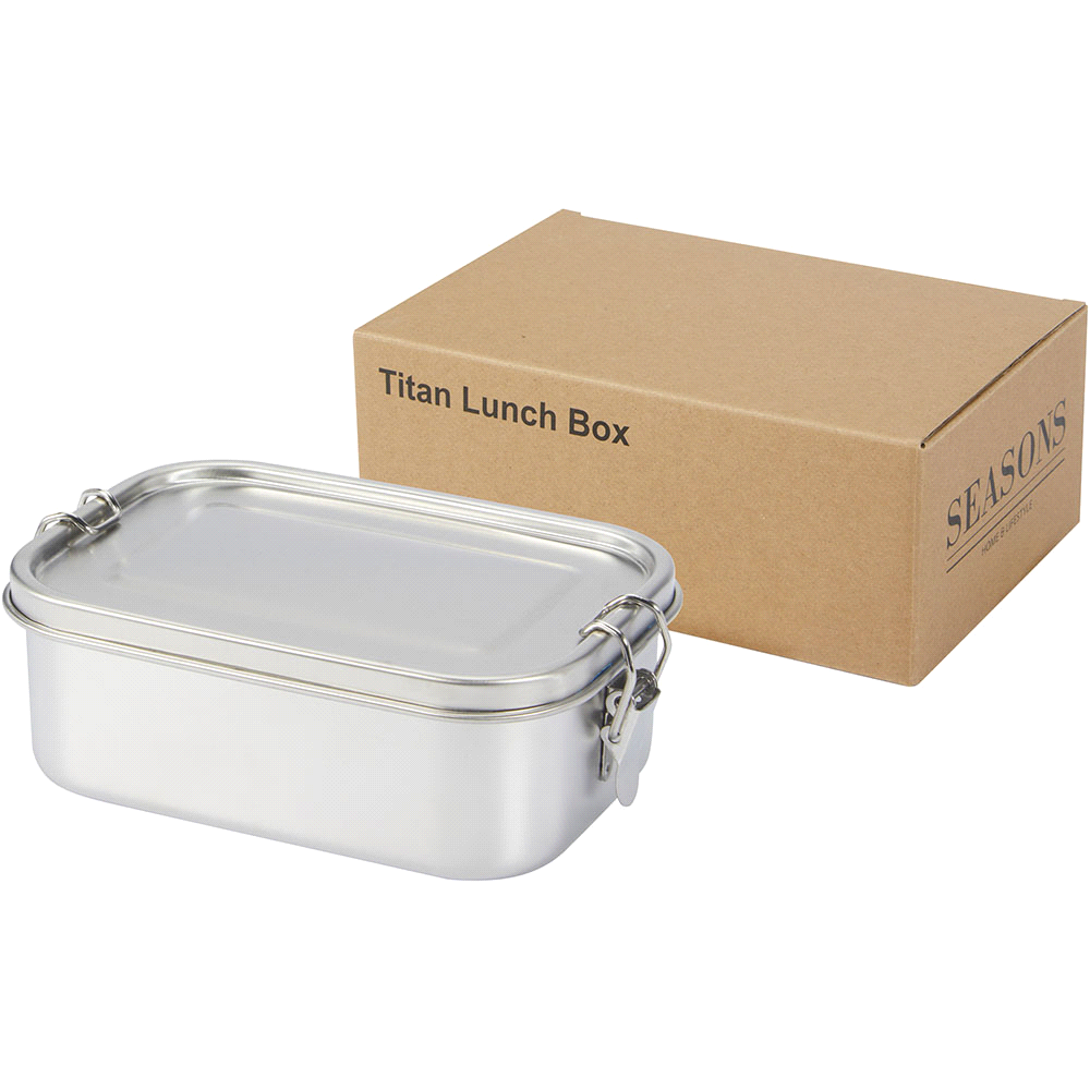 Seasons Titan Recycled Stainless Steel Lunch Box – Clocks & Timers – Global Stock – thumbnail 1 of 7