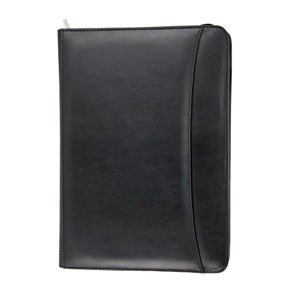 The Manhattan A4 Imitation Leather Zip Compendium – Compendiums – The Range – available in Black – thumbnail 1 of 2
