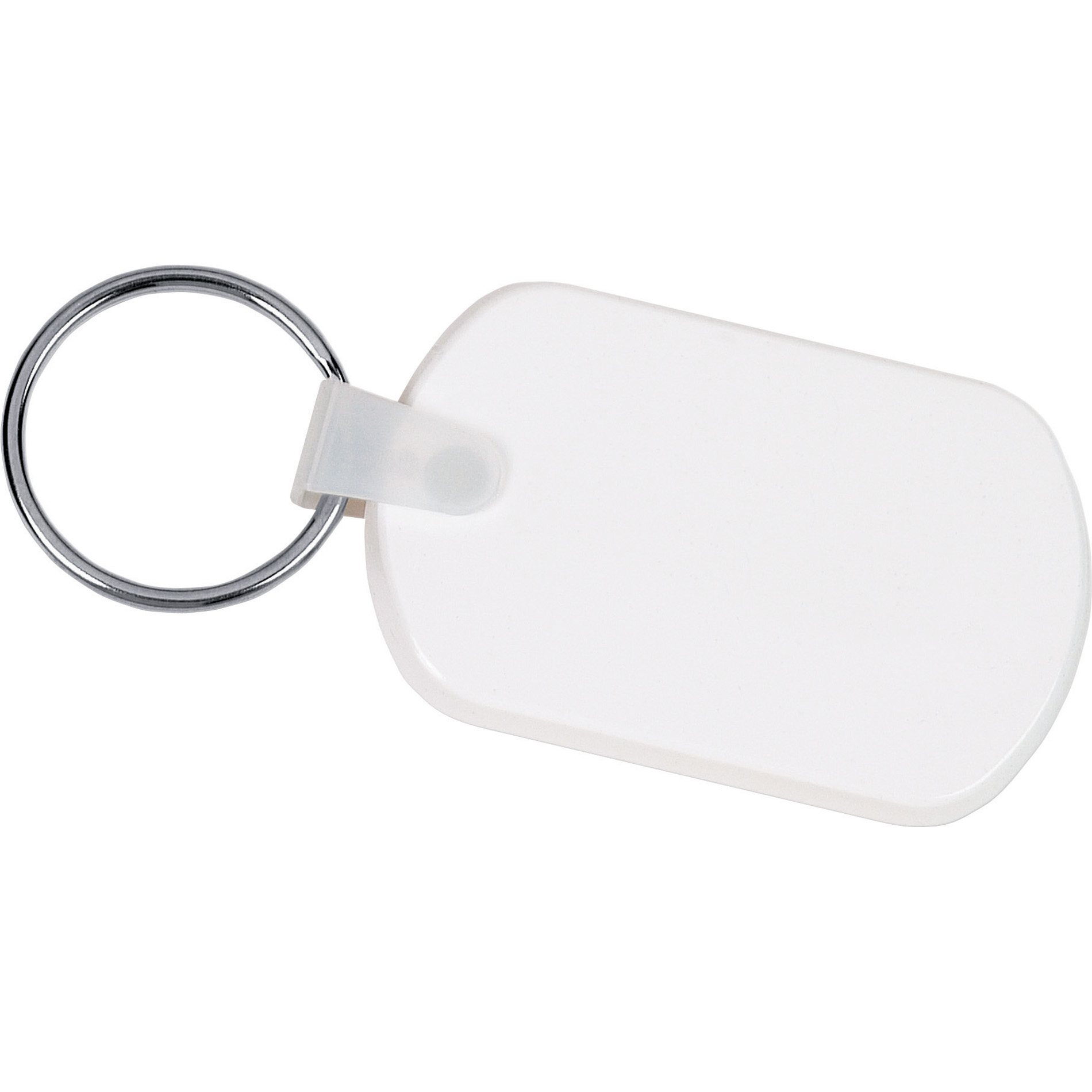Rectangular Soft Key Tag – Keyrings – Global Stock – available in White – thumbnail 1 of 3
