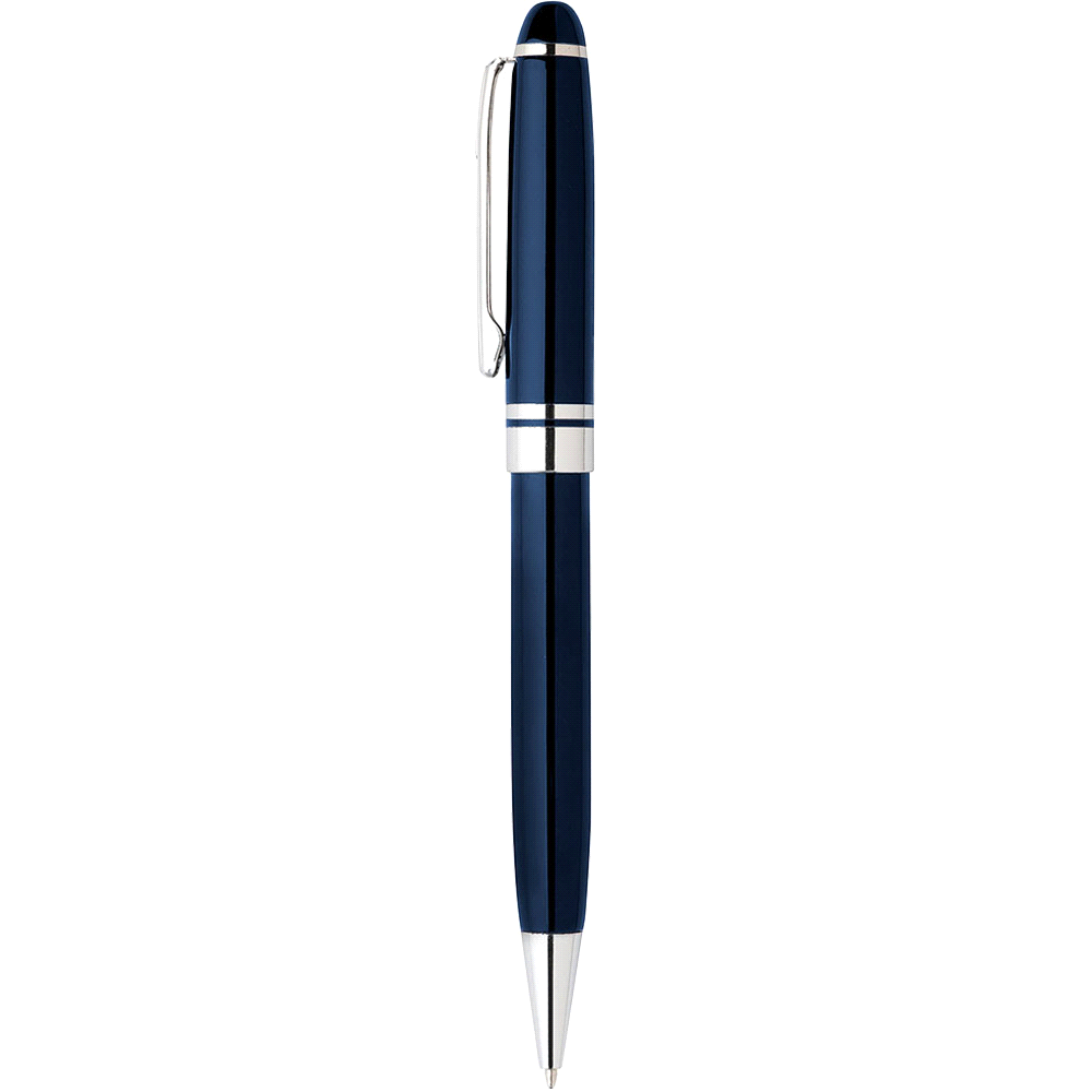 Bristol Twist Ballpoint Pen – Metal Pens – The Range – available in Black with silver trim., Blue and Silver with silver trim – thumbnail 9 of 19