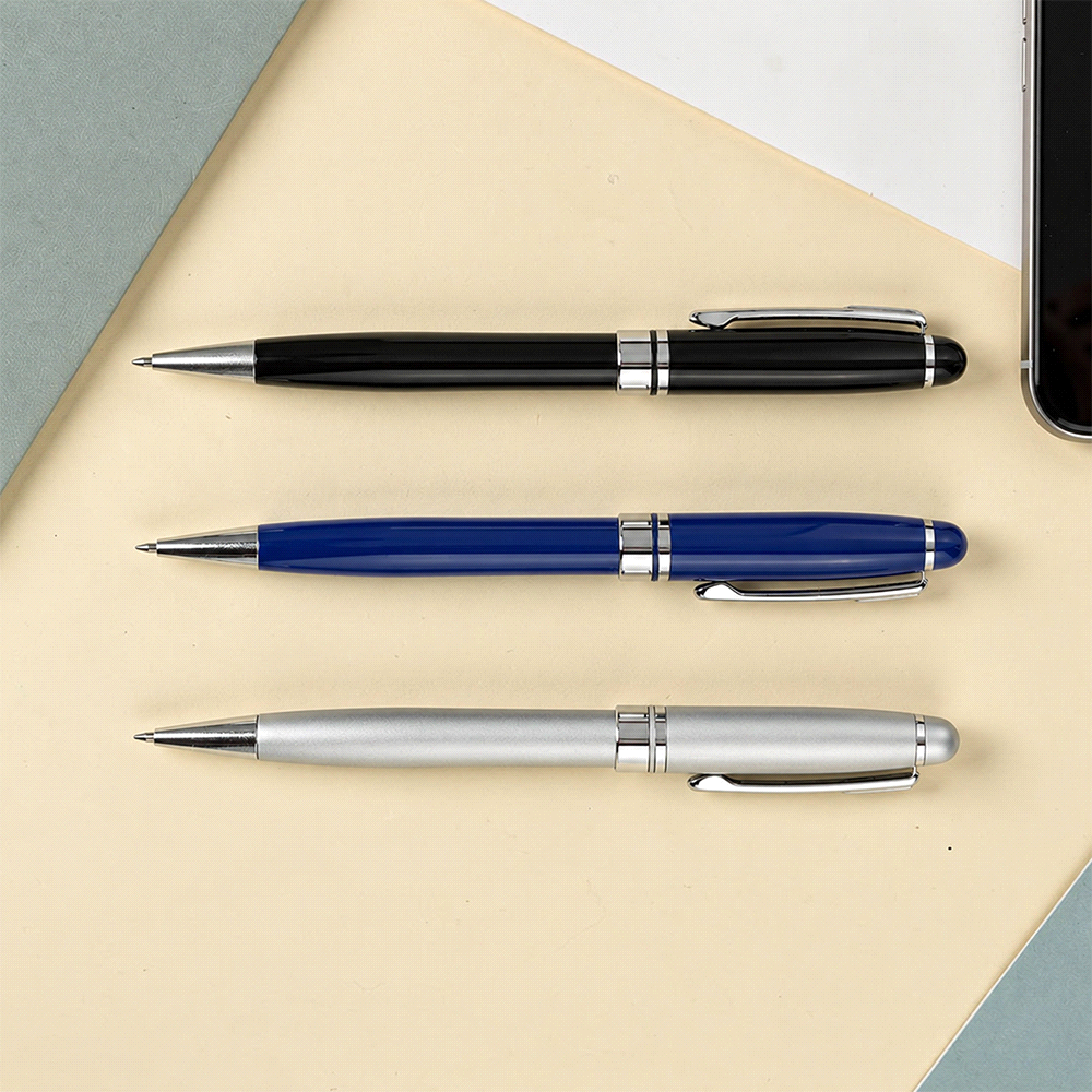 Bristol Twist Ballpoint Pen – Metal Pens – The Range – available in Black with silver trim., Blue and Silver with silver trim – thumbnail 2 of 19