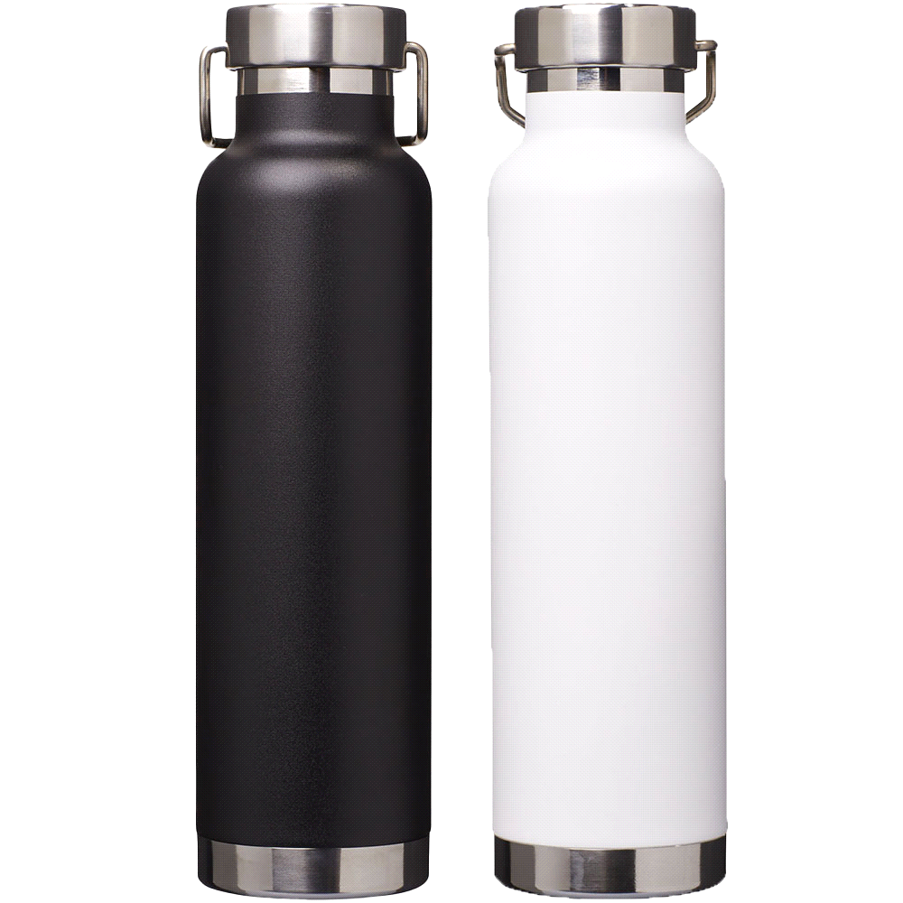 Darani Recycled SS Thor Copper Vacuum Insulated Bottle 650ml – Drink Bottles – The Range – available in Black and White – thumbnail 1 of 20