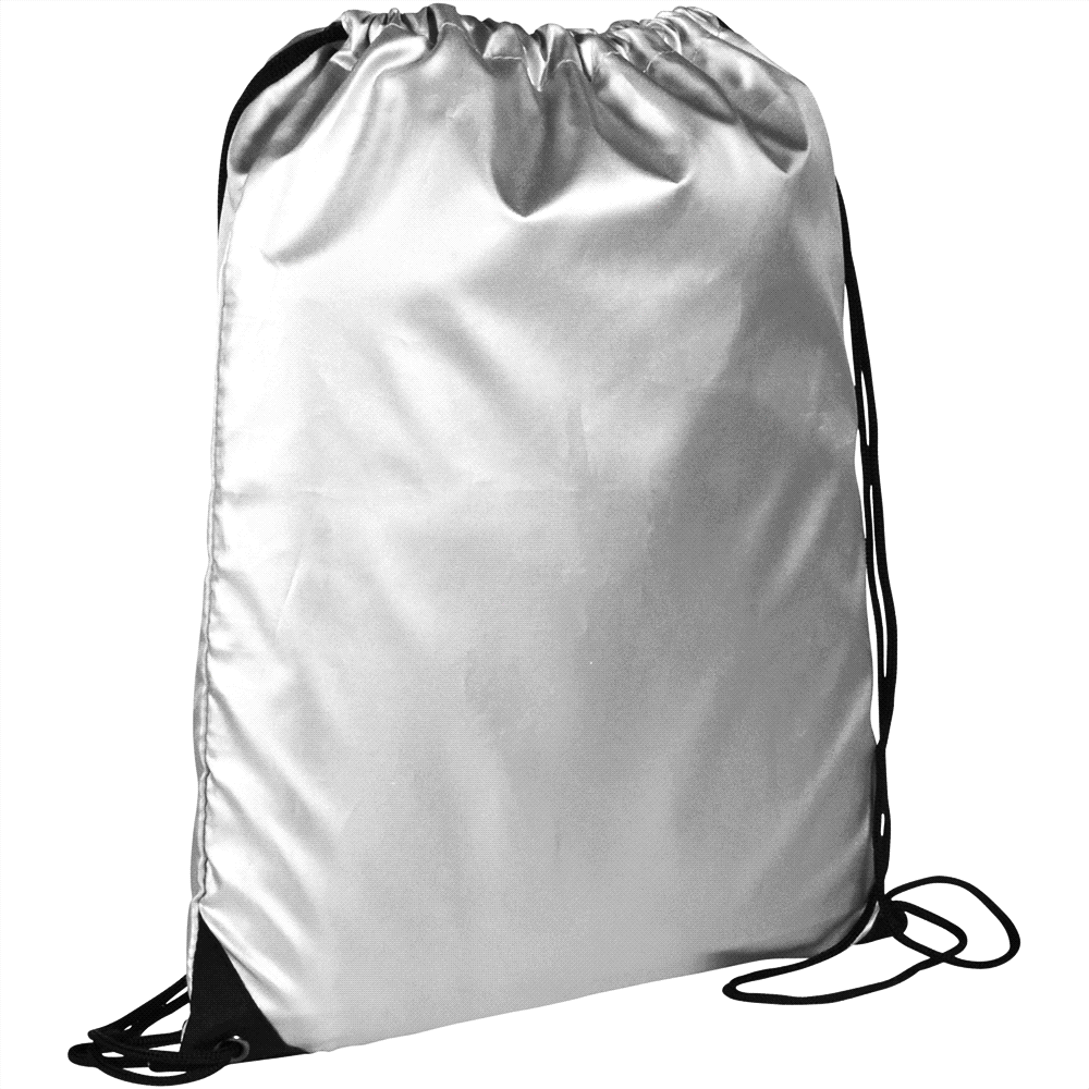 Oriole Reflective Drawstring Bag – Drawstring Bags – Global Stock – available in Grey – thumbnail 2 of 3