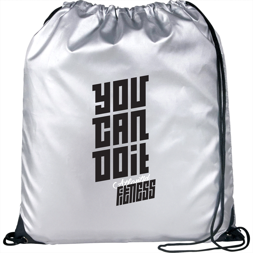 Oriole Reflective Drawstring Bag – Drawstring Bags – Global Stock – available in Grey – thumbnail 3 of 3