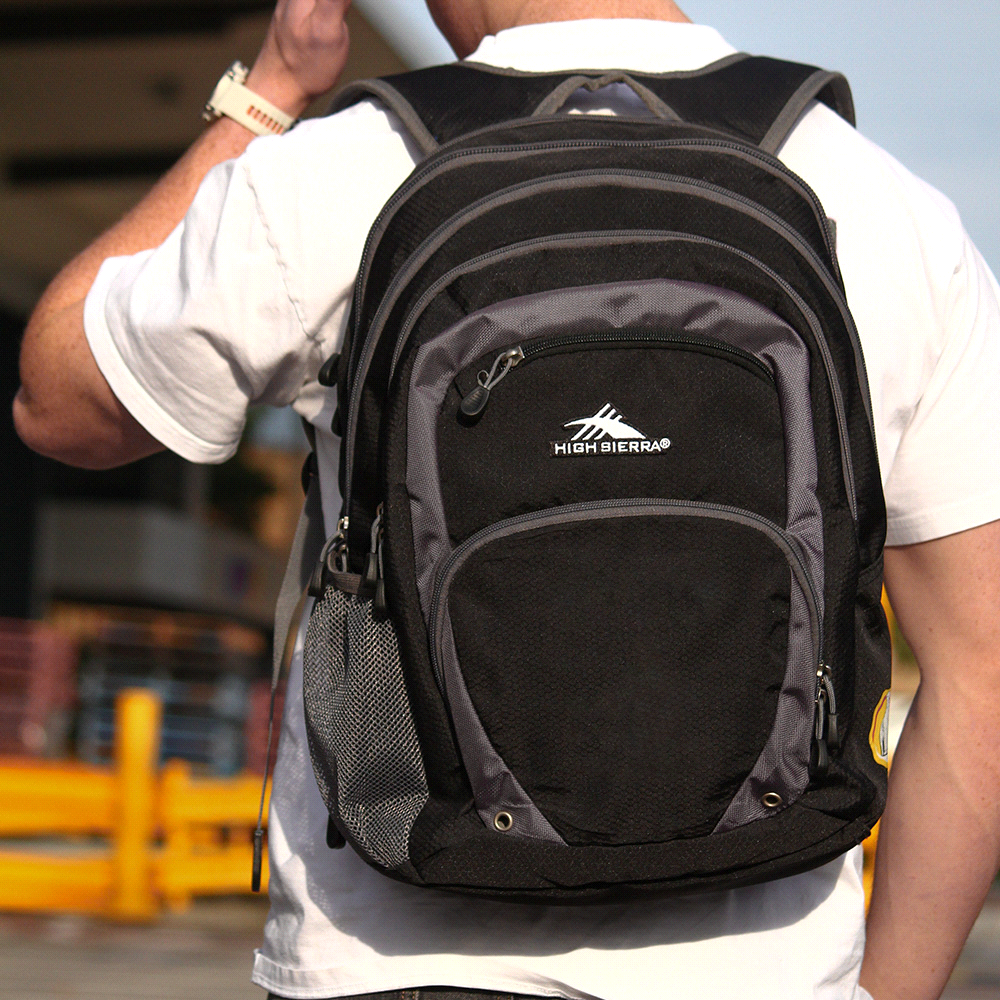High Sierra Overtime Fly-By 17" 39L Compu-Backpack – Backpacks – The Range – available in Black – thumbnail 3 of 7