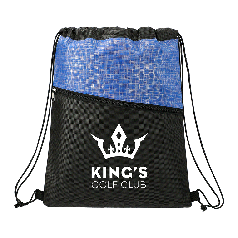 Cross Weave Zippered Drawstring Bag – Drawstring Bags – Global Stock – thumbnail 6 of 6