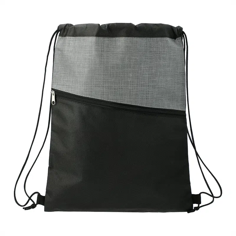 Cross Weave Zippered Drawstring Bag – Drawstring Bags