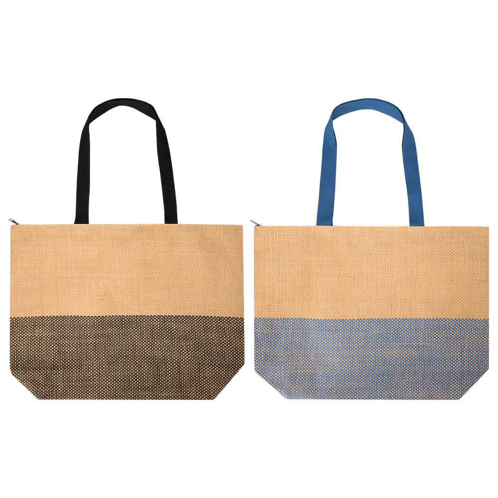 Paper Straw Large Zipped Tote - 21L