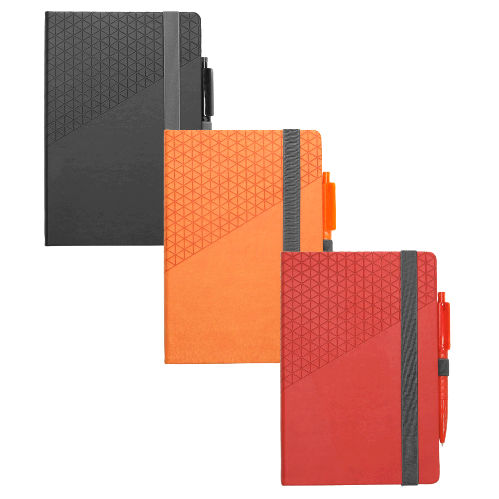 Geo Notebook & Pen Set – Gift Sets – The Range – available in Black, Orange and Red – thumbnail 1 of 13