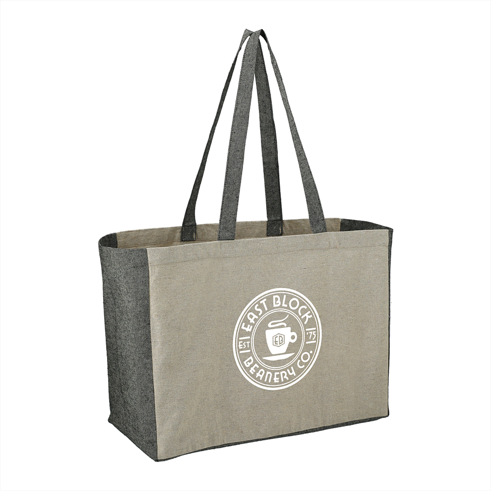 Recycled Cotton Contrast Side Shopper Tote 18L – Shoppers – Global Stock – thumbnail 7 of 7