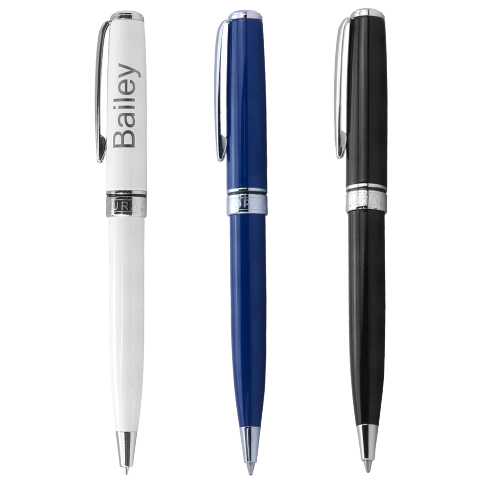 Scriptura Slick Ballpoint Twist Action Pen – Desk Accessories – The Range – available in Black, Navy and White – thumbnail 1 of 9