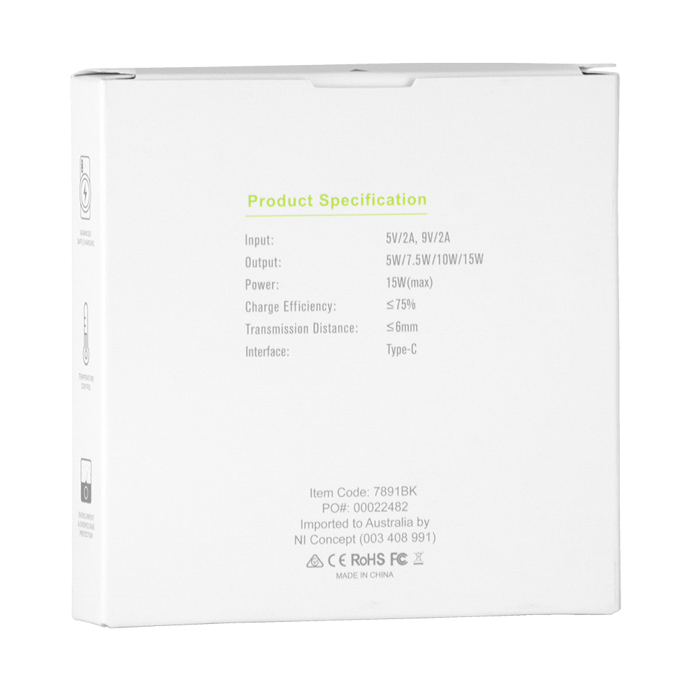 QI Wireless Charger – Desk Accessories – The Range – available in Black – thumbnail 10 of 10