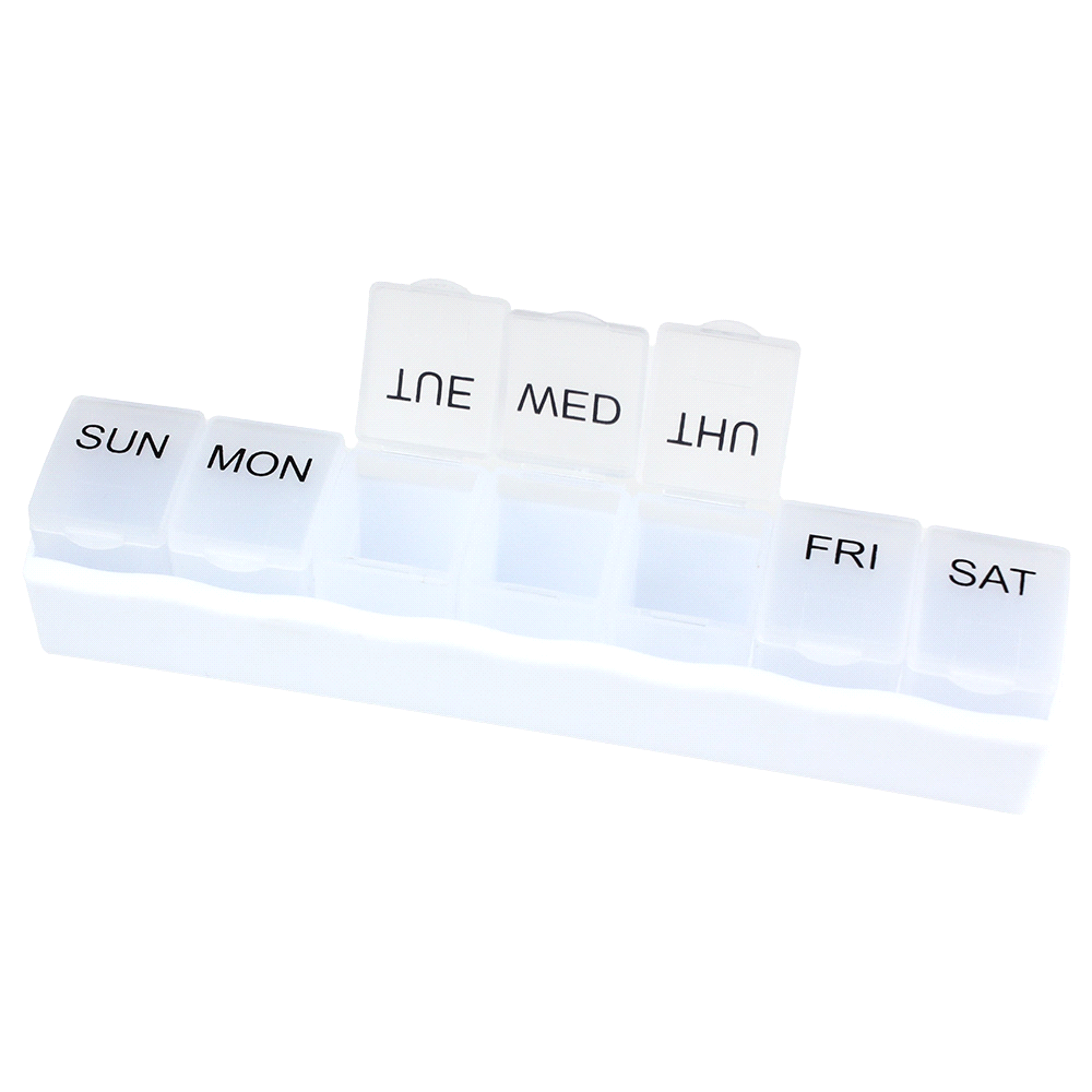 Weekly Pill Organiser – Travel Bags – The Range – available in White – thumbnail 4 of 8