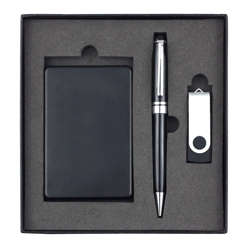 Powerbank, USB (4GB) & Pen Giftset – Gift Sets – The Range – available in Black – thumbnail 6 of 8