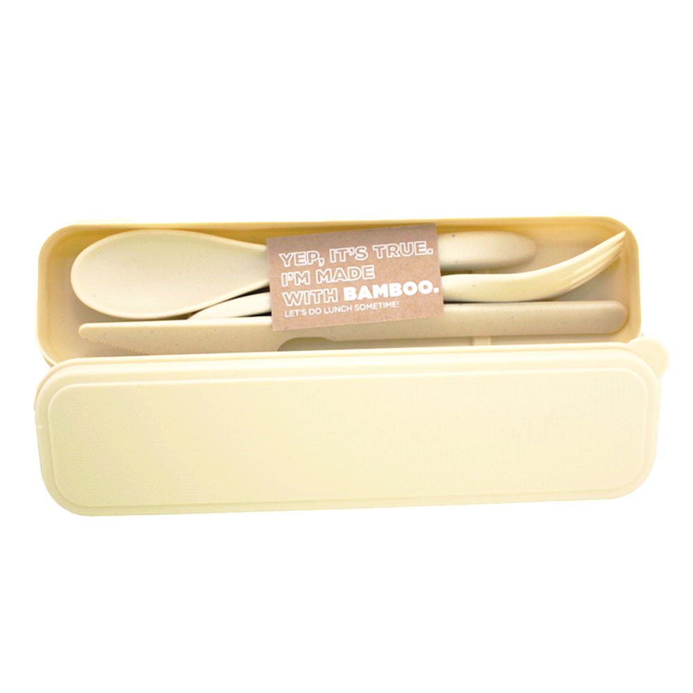 Bamboo Fibre Cutlery Set – Cooler Bags – The Range – available in Beige – thumbnail 2 of 6