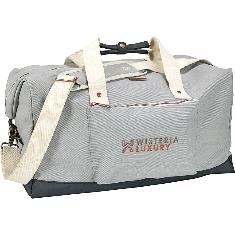 Cutter & Buck 19" 49L Cotton Weekender Duffel – Duffle/Sports Bags – The Range – available in Gray – thumbnail 5 of 7
