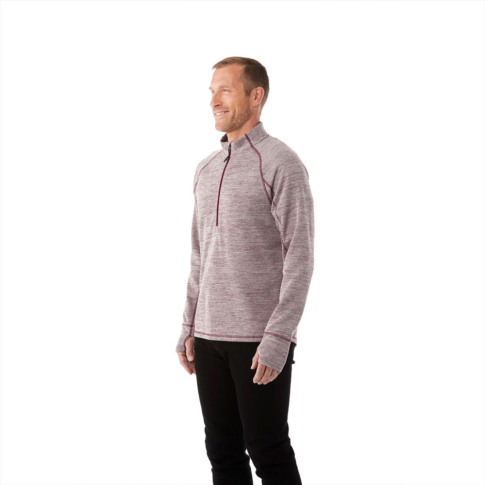 Crane Knit Half Zip - Mens – Hoodies – Apparel Range – available in Black, Invictus Heather and Maroon Heather – thumbnail 3 of 15