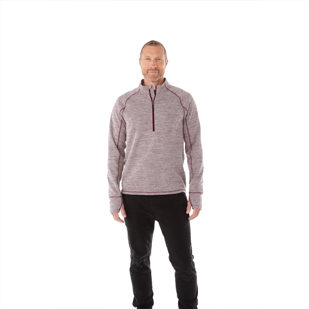 Crane Knit Half Zip - Mens – Hoodies – Apparel Range – available in Black, Invictus Heather and Maroon Heather – thumbnail 2 of 15