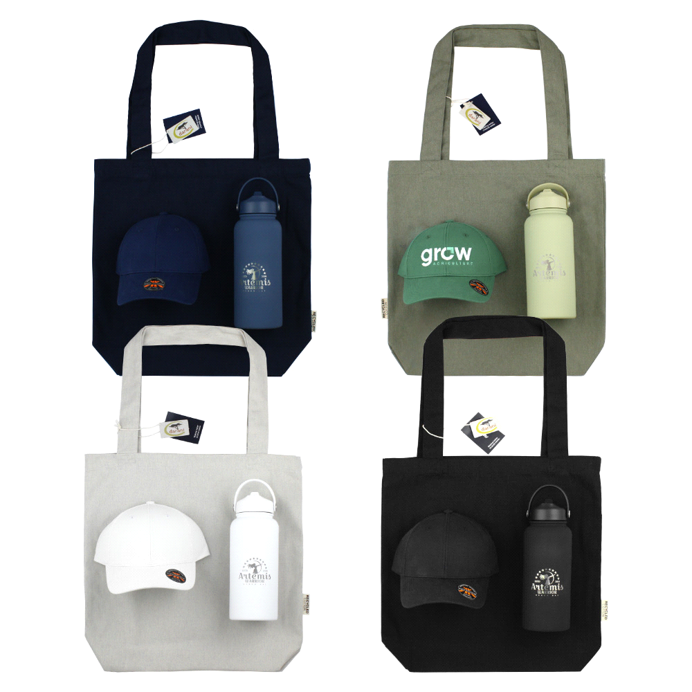 Summer Essentials Pack – Tote Bags – The Range – available in Black, Green, Navy and White – thumbnail 1 of 9