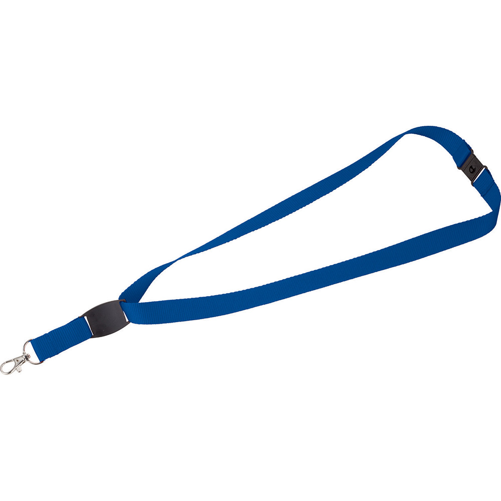 Lanyard w/ Flat Panel – Lanyards – Global Stock – available in Black, Blue – thumbnail 3 of 5