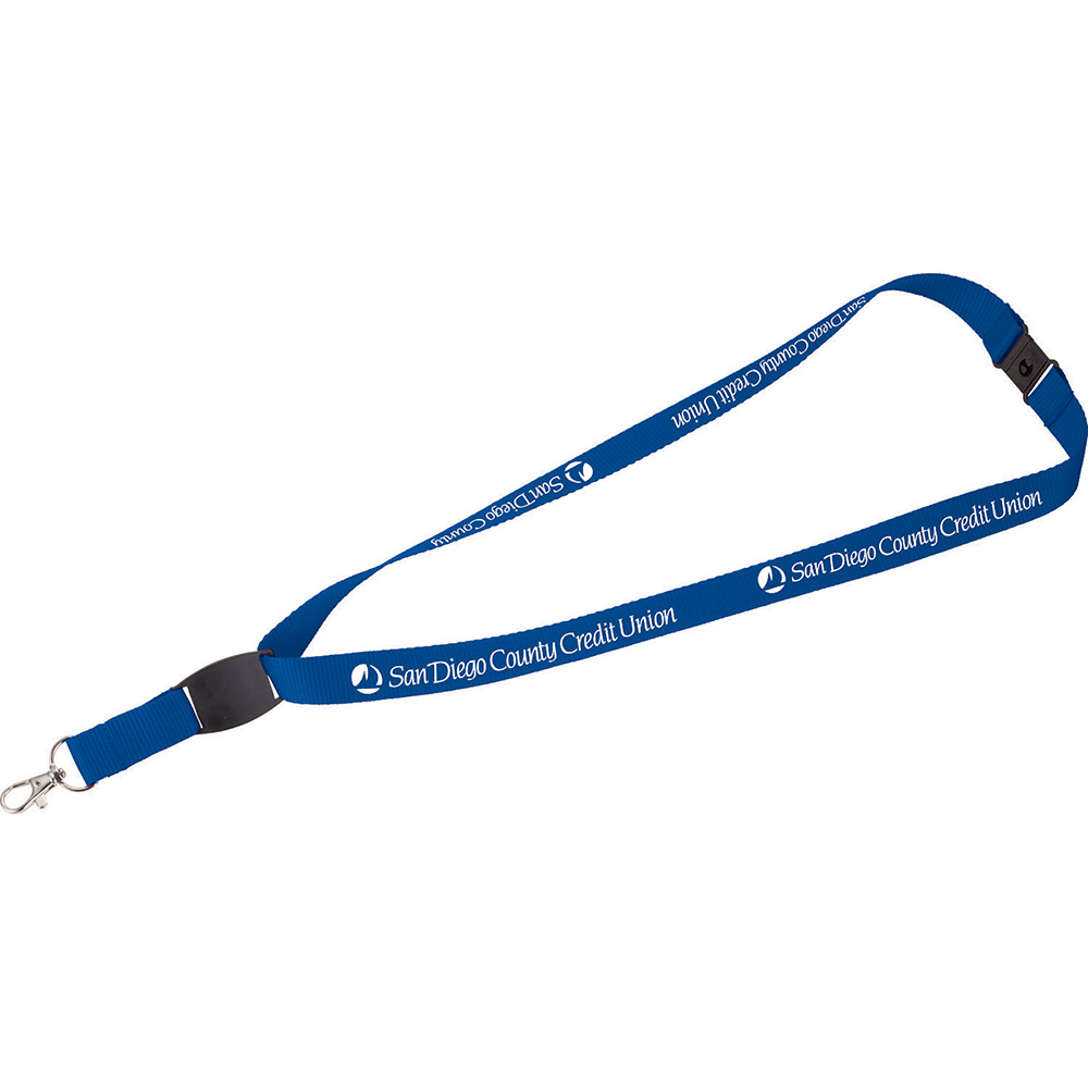 Lanyard w/ Flat Panel – Lanyards – Global Stock – available in Black, Blue – thumbnail 5 of 5