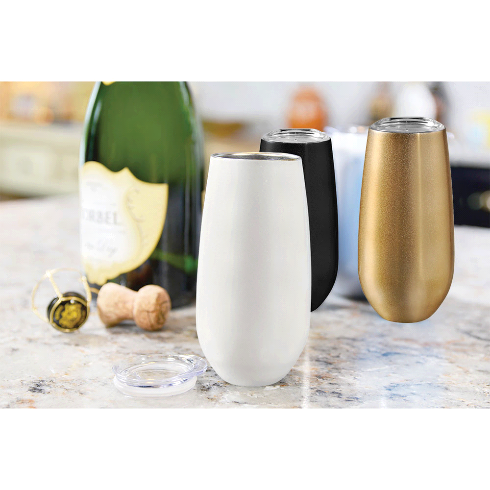 Rosa 170ml Vacuum Champagne Flute – Drink Bottles – The Range – available in Black, Gold and White – thumbnail 9 of 18