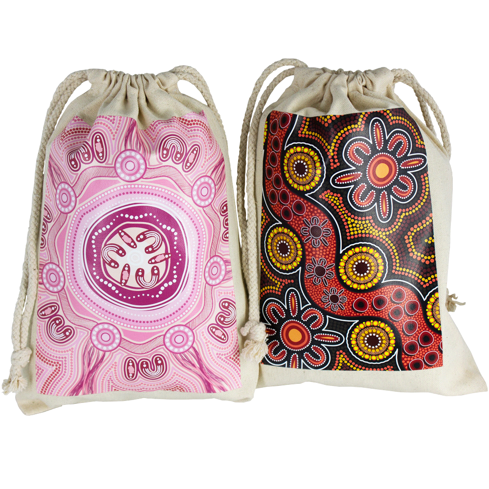 Midi 100% Cotton Drawstring Bag – Drawstring Bags – The Range – available in Natural – thumbnail 3 of 4
