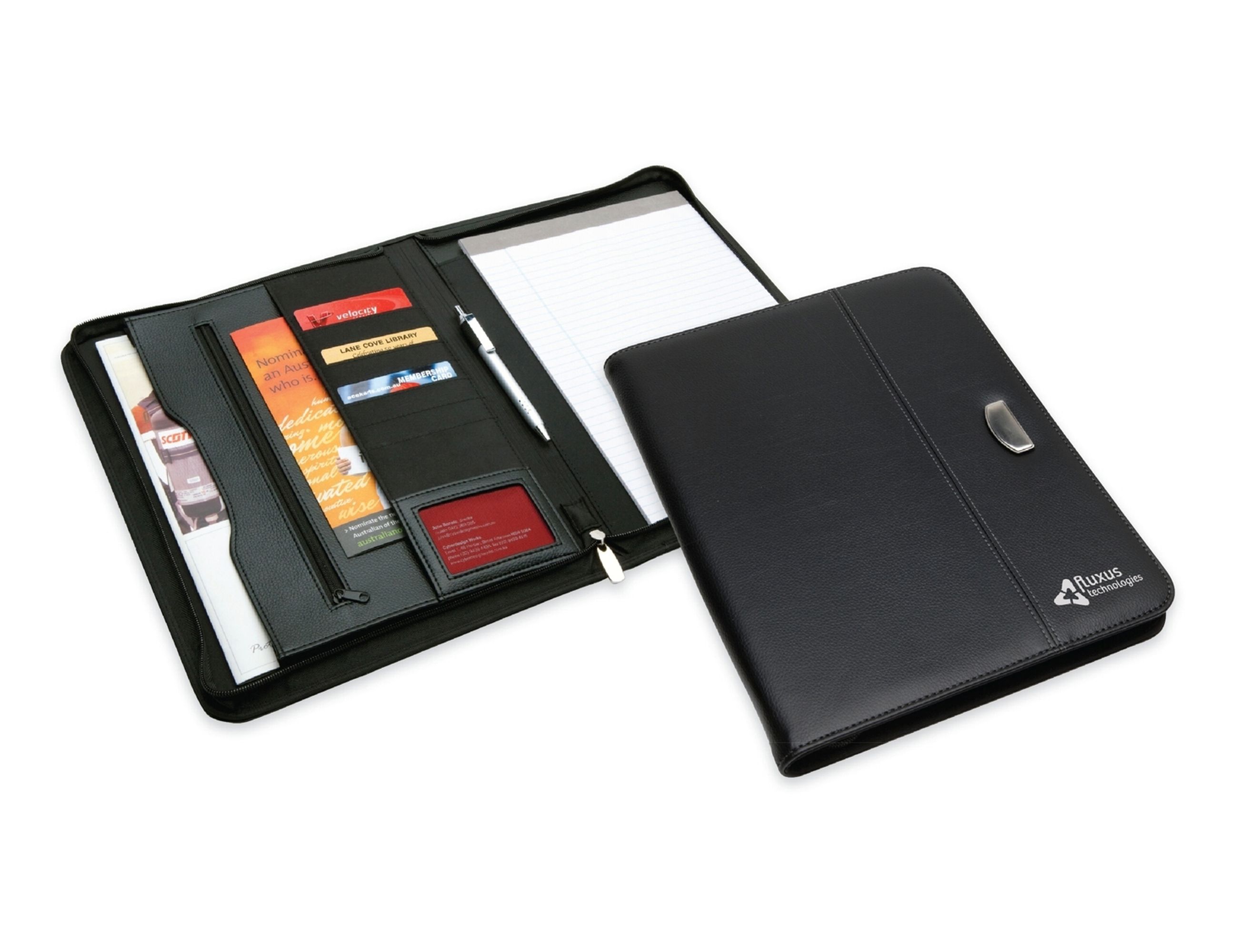 Meridian A4 Zip Portfolio – Compendiums – available in black colour