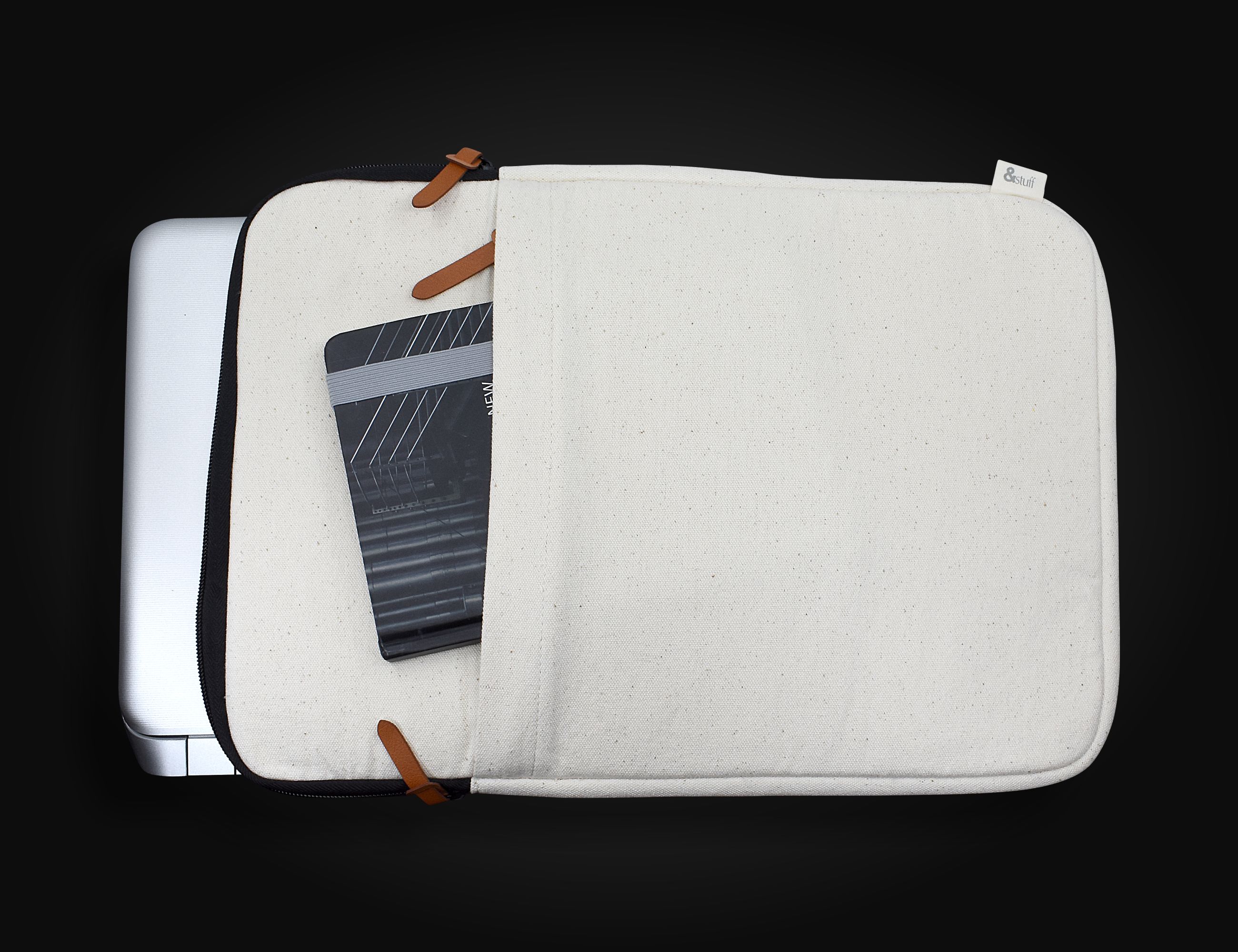 Calico 15" Laptop Sleeve 27.5 x 40 x 3cm – Pouches – available in white colour