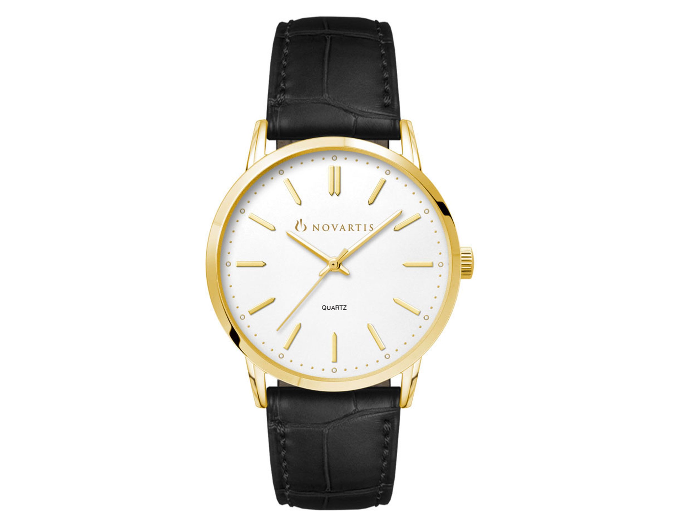 Mens Dress Watch (Gold), Leather Strap – Watches – photo 1 of 2