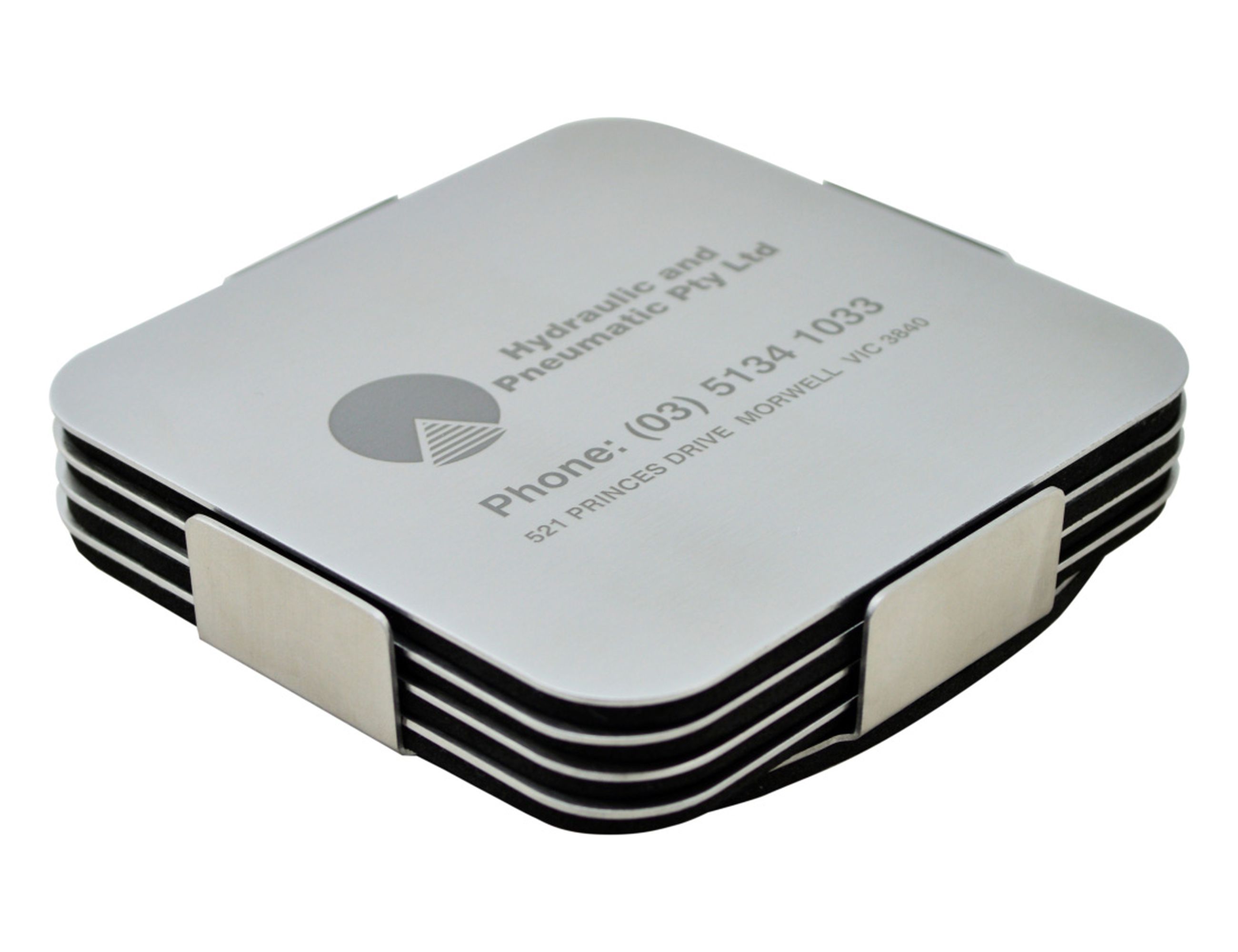 Strata Coaster Set – Misc Drinkware – available in Silver – photo 1 of 2