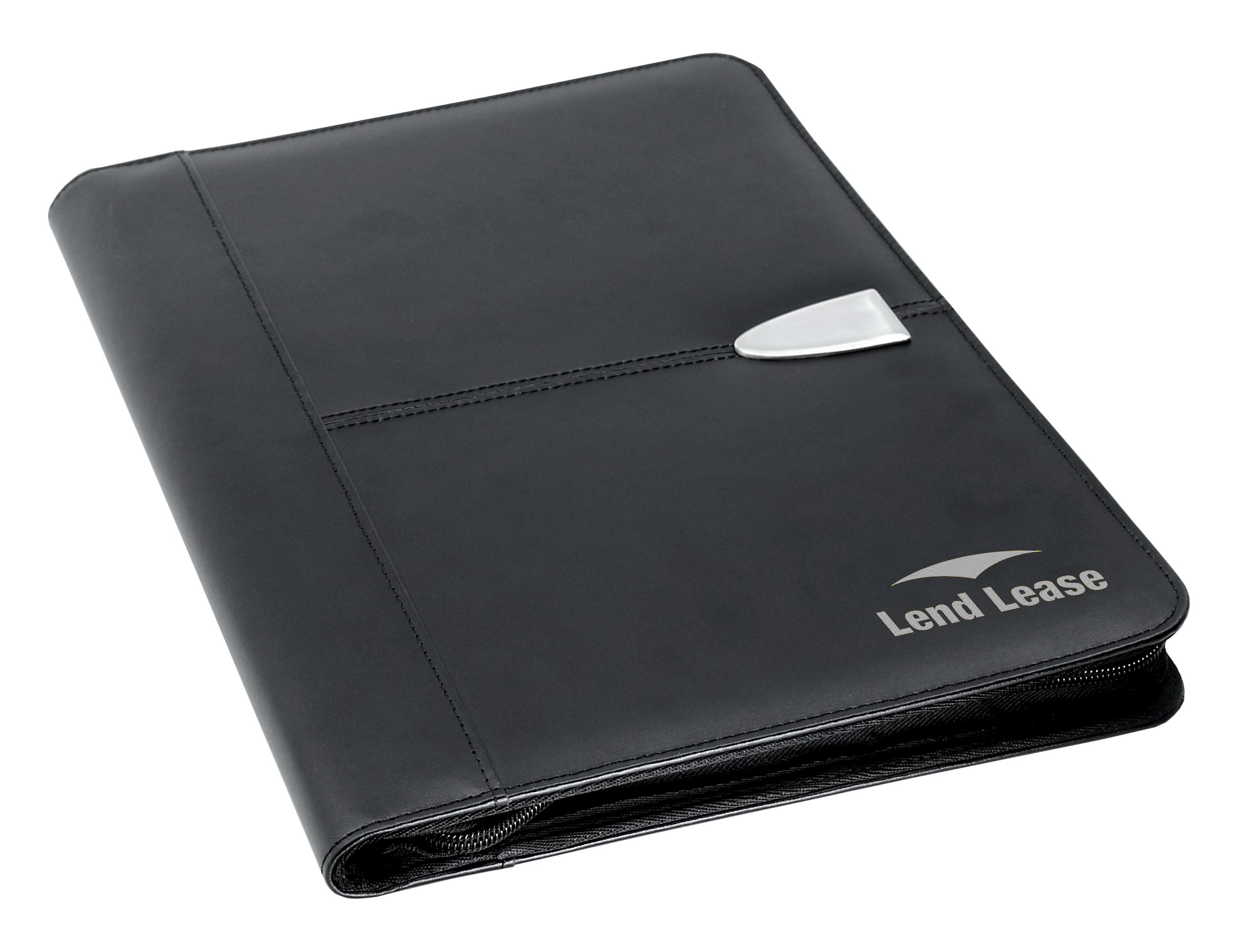 Bradford A4 Leather Zip Portfolio – Compendiums – available in Black – photo 1 of 5