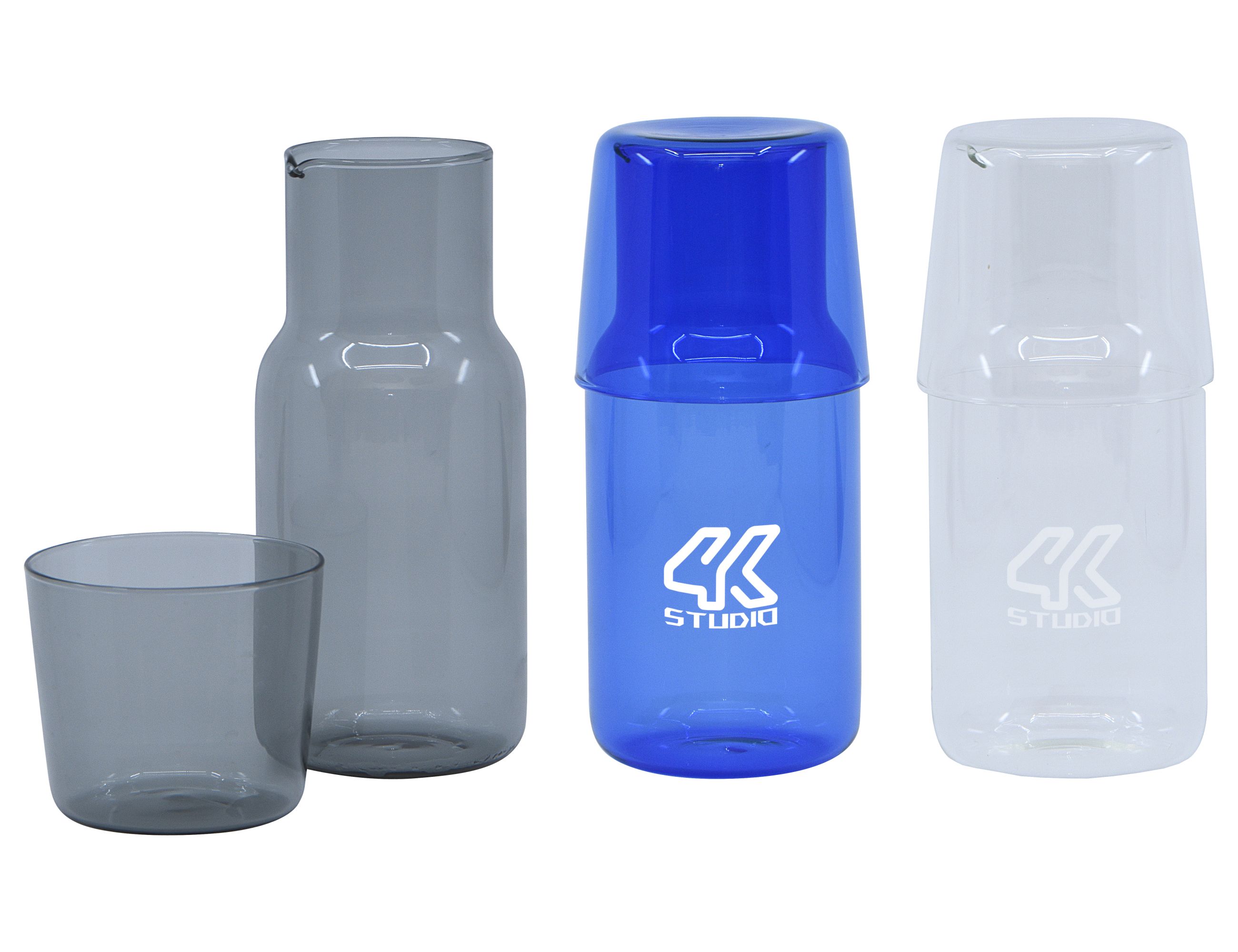 Harmony Carafe & Tumbler Set – Glassware – available in black, blue, white colours