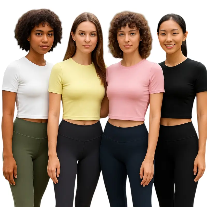 Yoga Short Sleeve Top – T Shirts – available in grey, orange, silver, yellow colours