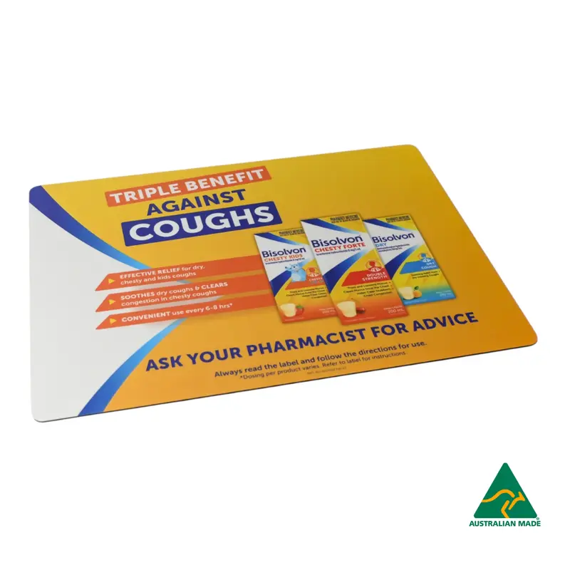 Deluxe Counter Mat (420mm x 297mm x 3mm) – Desk Accessories – available in blue, orange colours